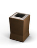 20 Gallon ModTec Plastic & Steel Designer Trash Can 724565 Old Bronze