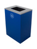 32 Gallon Steel Spectrum Cube XL Recycle Bin Blue 8107129-4