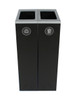 20 Gallon Spectrum Slim Dual Trash Can & Recycle Bin Black 8107100-44