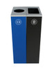 20 Gallon Spectrum Slim Dual Trash Can & Recycle Bin Blue/Black 8107093-14