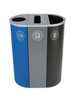 26 Gallon Spectrum Triple Recycling Station Blue/Gray/Black 8107109-134