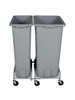 55 GallonPlastic Extra Large & Slim Trash Can with Wheels Combo (4 Color Choices)
