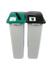 46 Gallon Simple Sort Skinny Trash Can Recycle Bin Combo 8105036-35 (Slot, Waste Lift Lid Openings)