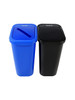 20 Gallon Billi Box Double Trash Can Recycle Bin Combo 8102022-34 (Slot, Swing Openings)