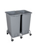 56 Gallon Plastic Extra Large Trash Cans with Wheels Combo 