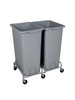 56 Gallon Plastic Extra Large Trash Cans with Wheels Combo