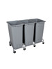 72 Gallon Plastic XL Trash Cans with Wheels Combo