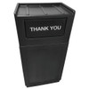 39 Gallon Tray Topper Cafeteria Trash Can Black