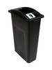 23 Gallon Black Skinny Simple Sort Waste Can (Waste, Open Top)