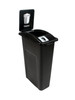 23 Gallon Black Skinny Simple Sort Trash Can with Sign (Trash, Open Top)