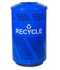 51 Gallon Perforated Painted Steel Indoor Recycle Bin ARENA-51 R RBL