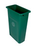 23 Gallon Skinny Plastic Home & Office Recycling Bin Green