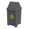 Custom Logo 32 Gallon Kolor Can Trash Can with Dome Top Lid Dark Granite