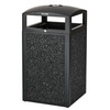 Heavy Duty Ash Trash 40 Gallon All-Weather Trash Container with Gray Stone Panels