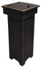 Hinge Top Wood Trash Can BLACK