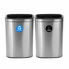 21 Gallon Stainless Steel Skinny Open Top Waste and Recycle Combo ALP470-40L-2 (Recycling, Trash)