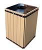 46 Gallon The Landon LW46-WWFTBK Wooden Square Trash Can