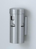 4400 Wall Mount Metal Deluxe Smokers Cigarette Receptacle Ashtray Satin Aluminum