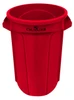 10 Gallon Crusader Round Plastic Trash Can CTC-10 (5 Colors, Optional Lid)