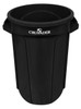 32 Gallon Crusader Round Plastic Trash Can CTC-32 (5 Colors, Optional Lid)