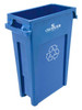 23 Gallon Crusader Thin Plastic Recycling Bin CTH-23 (2 Colors, 5 Lid Options)