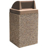 45 Gallon Concrete Push Door Top Outdoor Waste Container TF1029 Exposed Aggregate