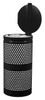 Perforated Trash Can in Black Gloss