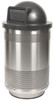 Stadium Series 55 Gallon Stainless Steel Trash Container Dome Top