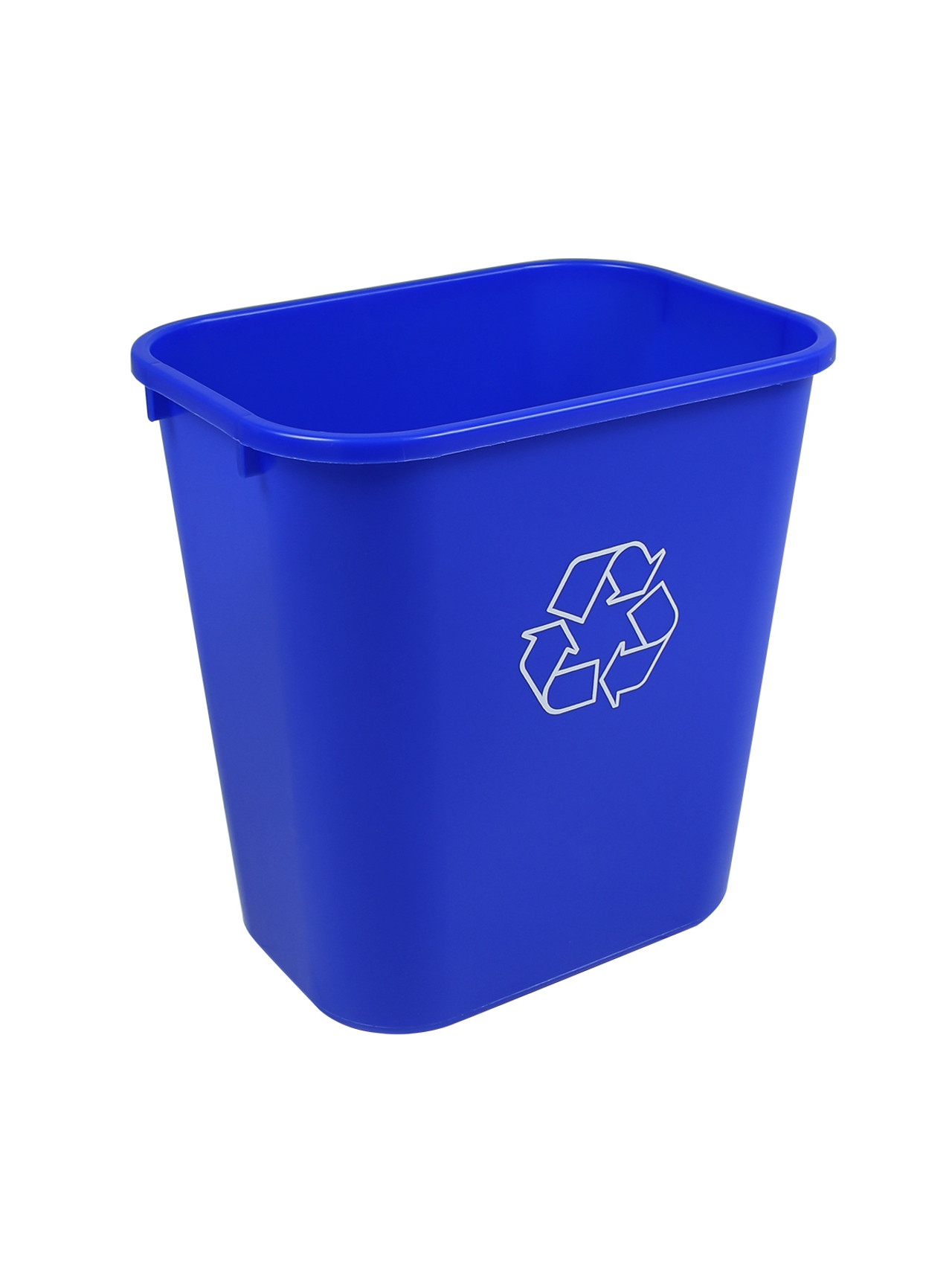 7 Gal. Plastic Office Desk Recycling Bins Blue (12 Pack)