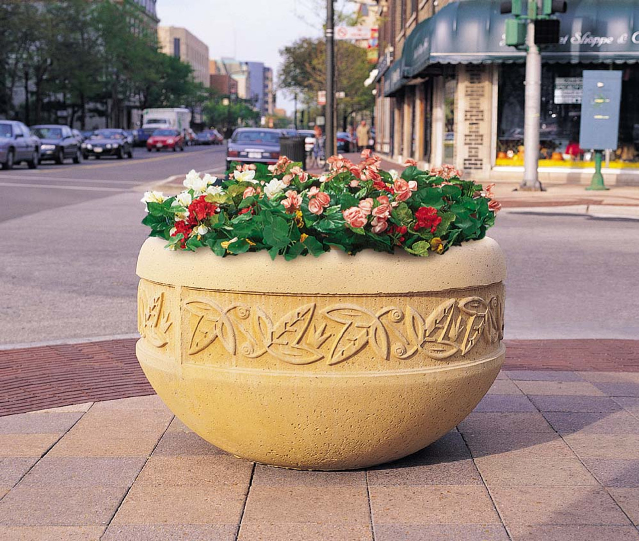 36 X 24 Decorative Round Outdoor Concrete Planter TF4220   TF4220 7  38992.1415053501.JPG