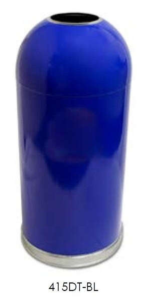 15 Gal. Metal Open Dome Top Trash Can 415DT (6 Colors)