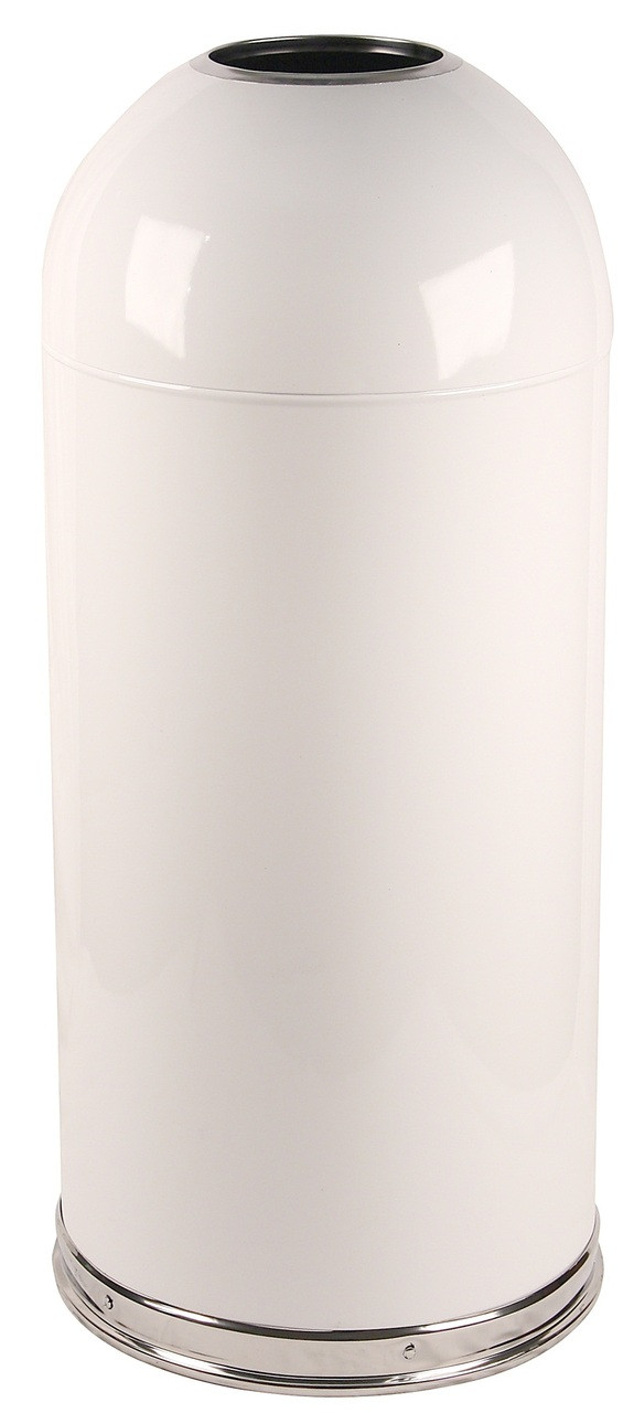15 Gal. Metal Open Dome Top Trash Can 415DT (6 Colors)