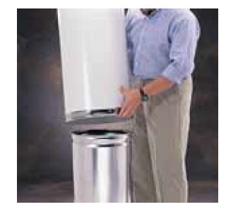 15 Gal. Metal Open Dome Top Trash Can 415DT (6 Colors)