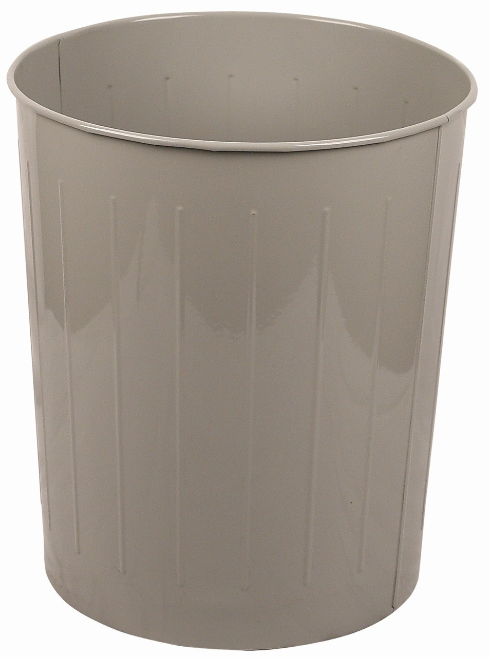 50 Quart Witt Industries Round Metal Wastebasket Case of 3