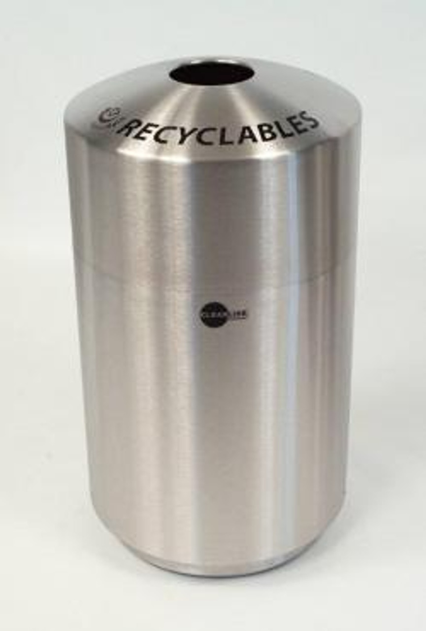 20 Gallon Cleanline Stainless Steel Recycling Container Trash Can 20ES