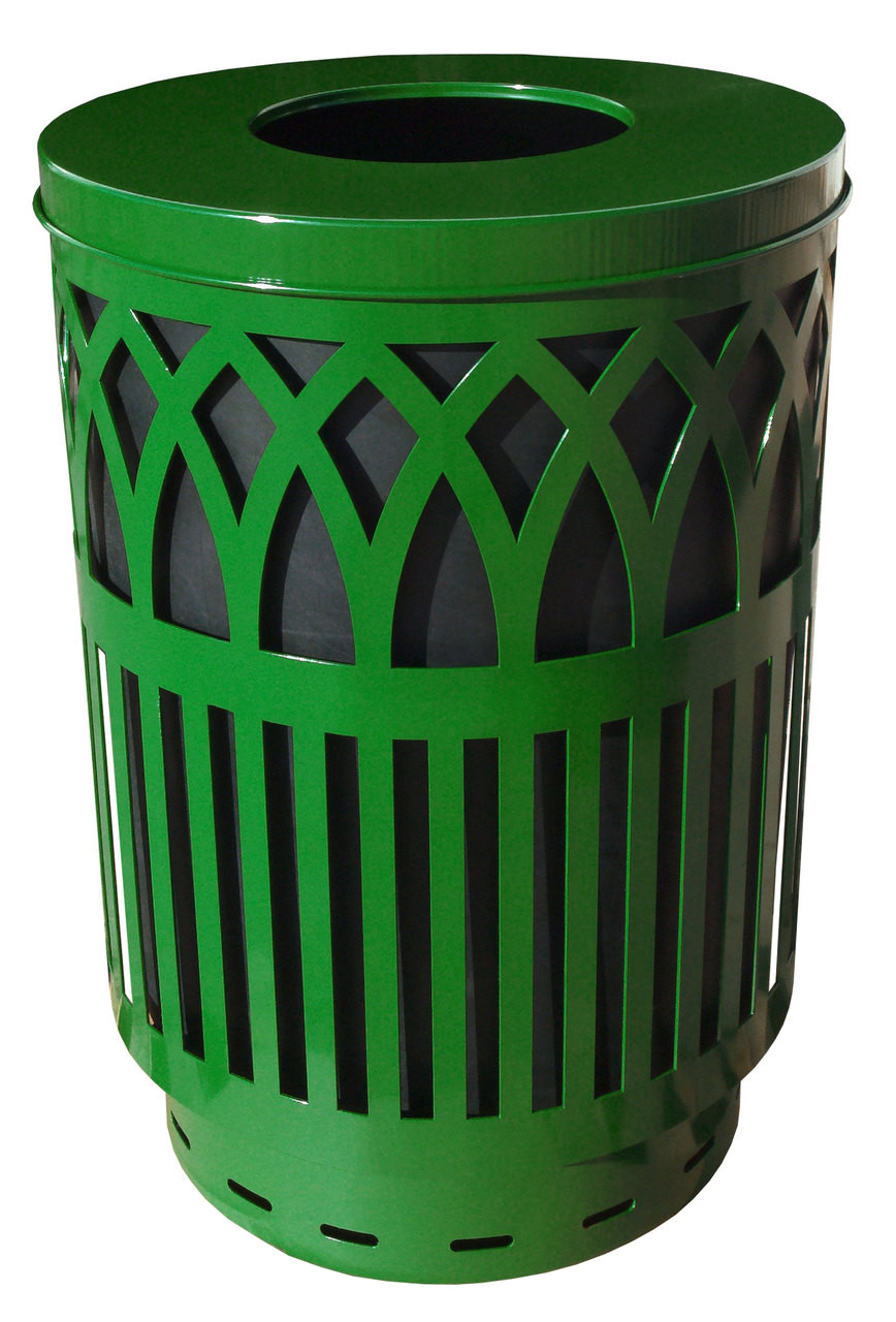 40 Gal. Covington Metal Outdoor City or Park Trash Can