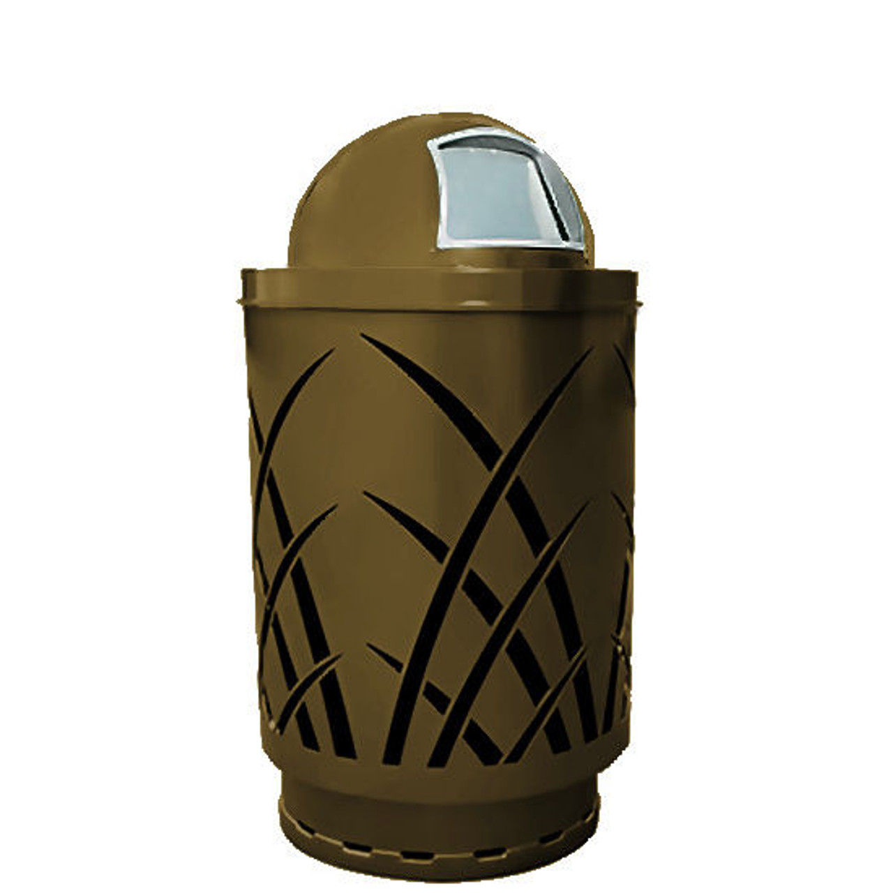40 Gal. Laser Cut Saw Grass Waste Can SAW40P-FT (6 Colors, 5