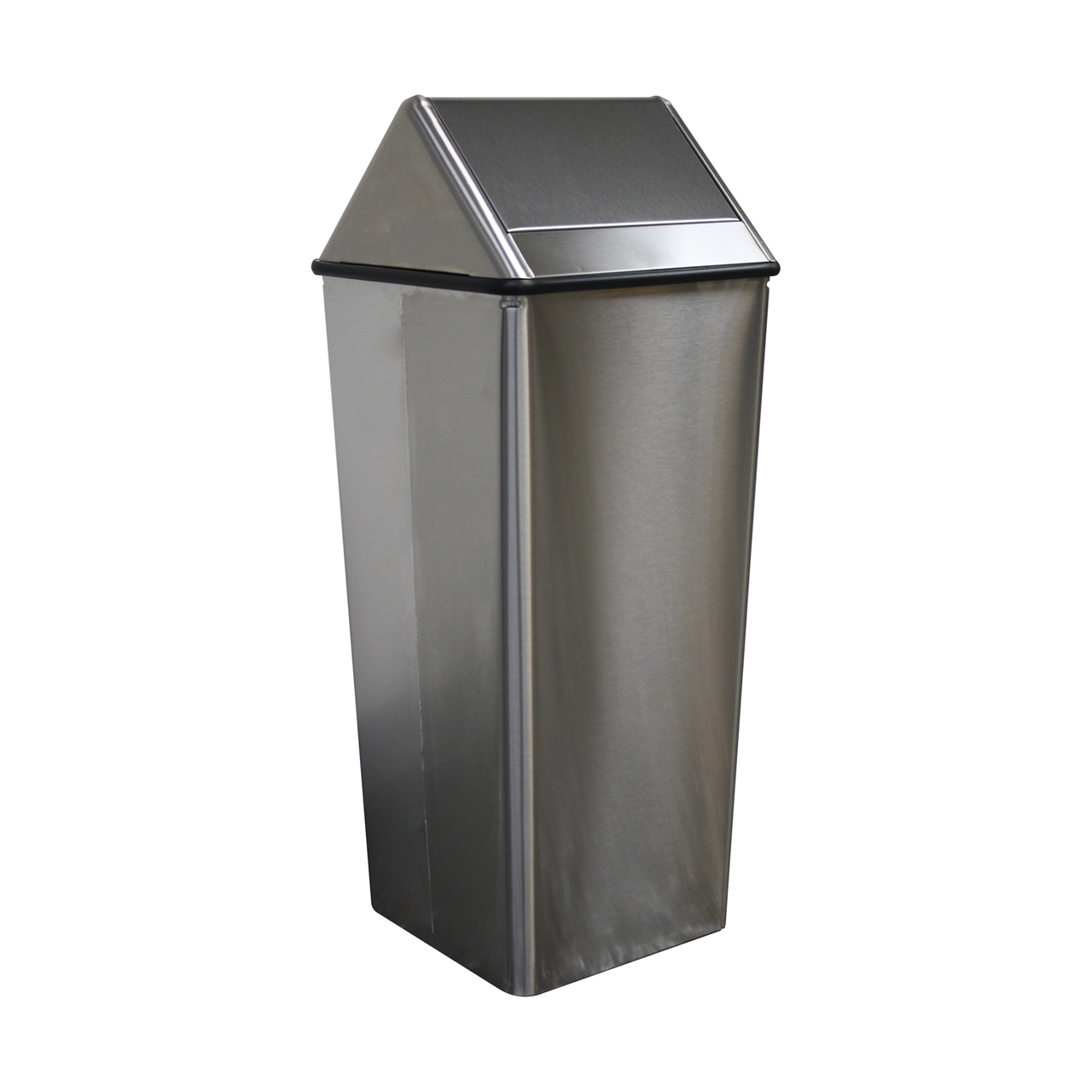 Metal Stainless Steel 21 Gallon Swing Top Waste Receptacle 1411HTSS