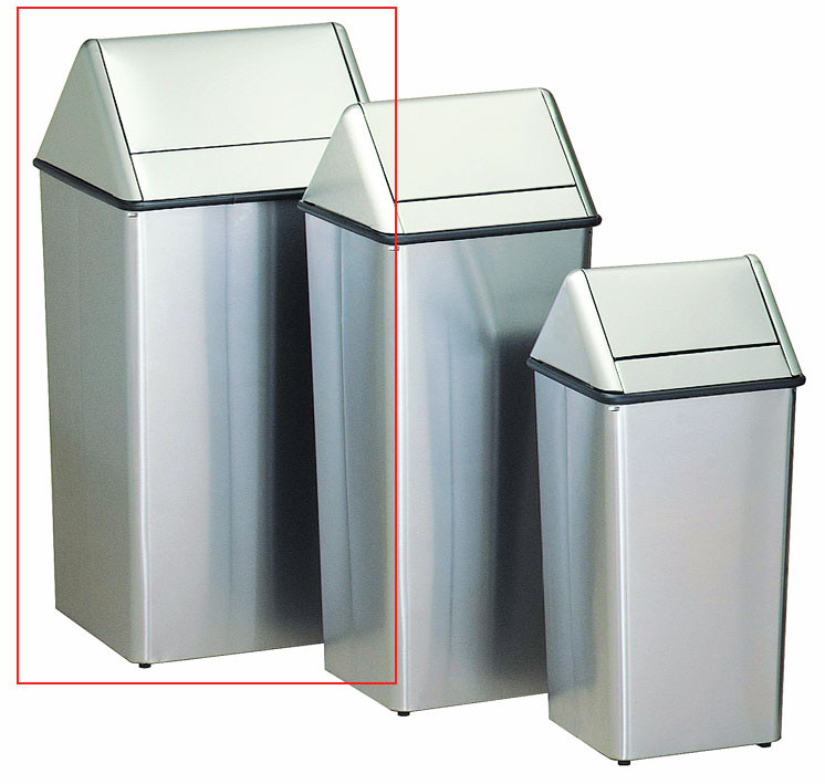 新品garbage 8:31 GID CAP LANE BY SSZ YASAI 36 Gal. Metal Stainless Steel Swing Top Waste Receptacle 1511HTSS