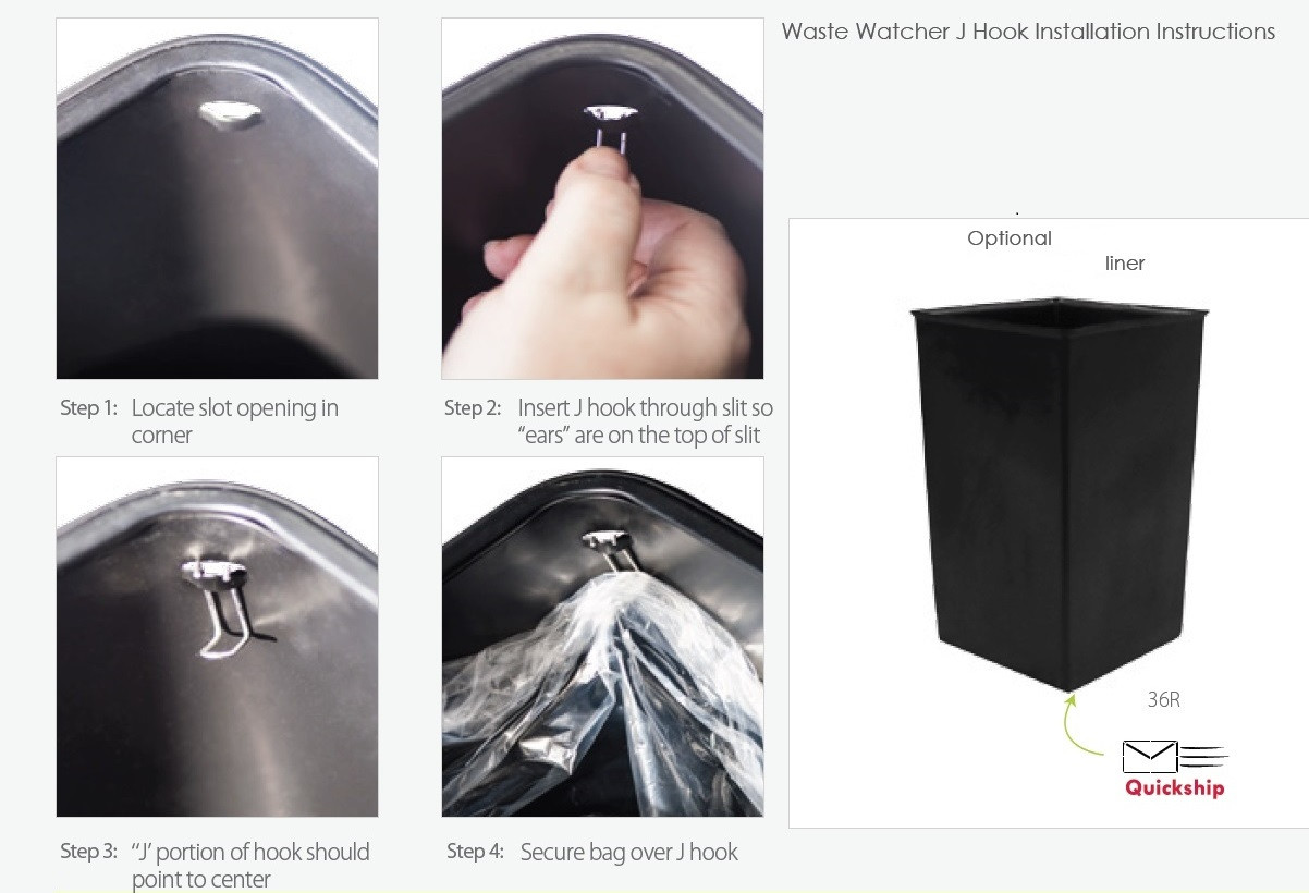 36 Gal. Metal Stainless Steel Swing Top Waste Receptacle 1511HTSS