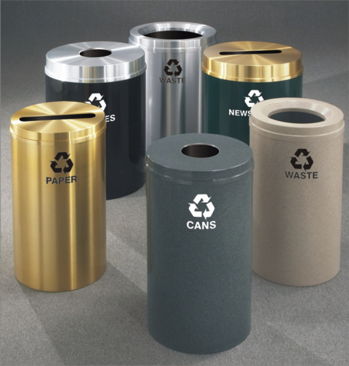 Glaro Metal Recycling Trash Can