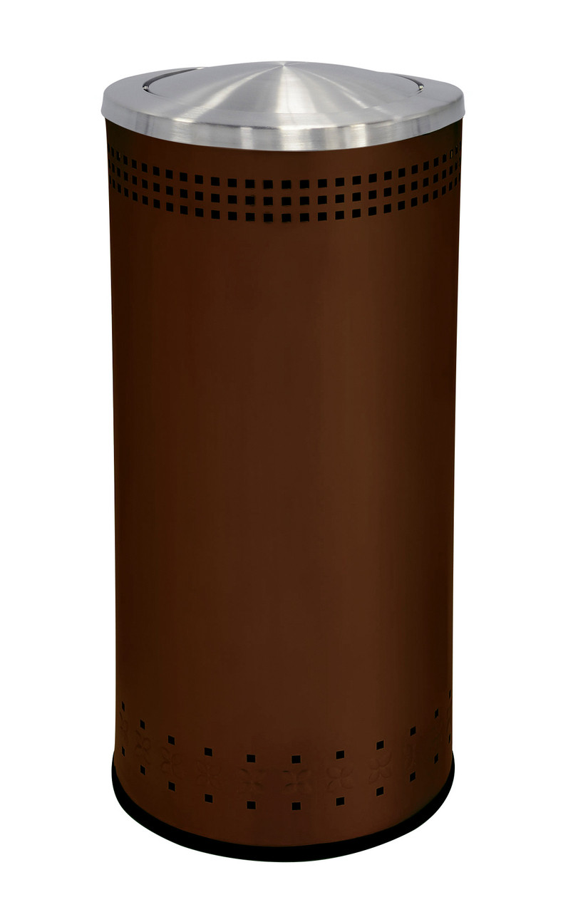 25 Gal. Steel Colored Trash Can With/Without Lid Precision Series