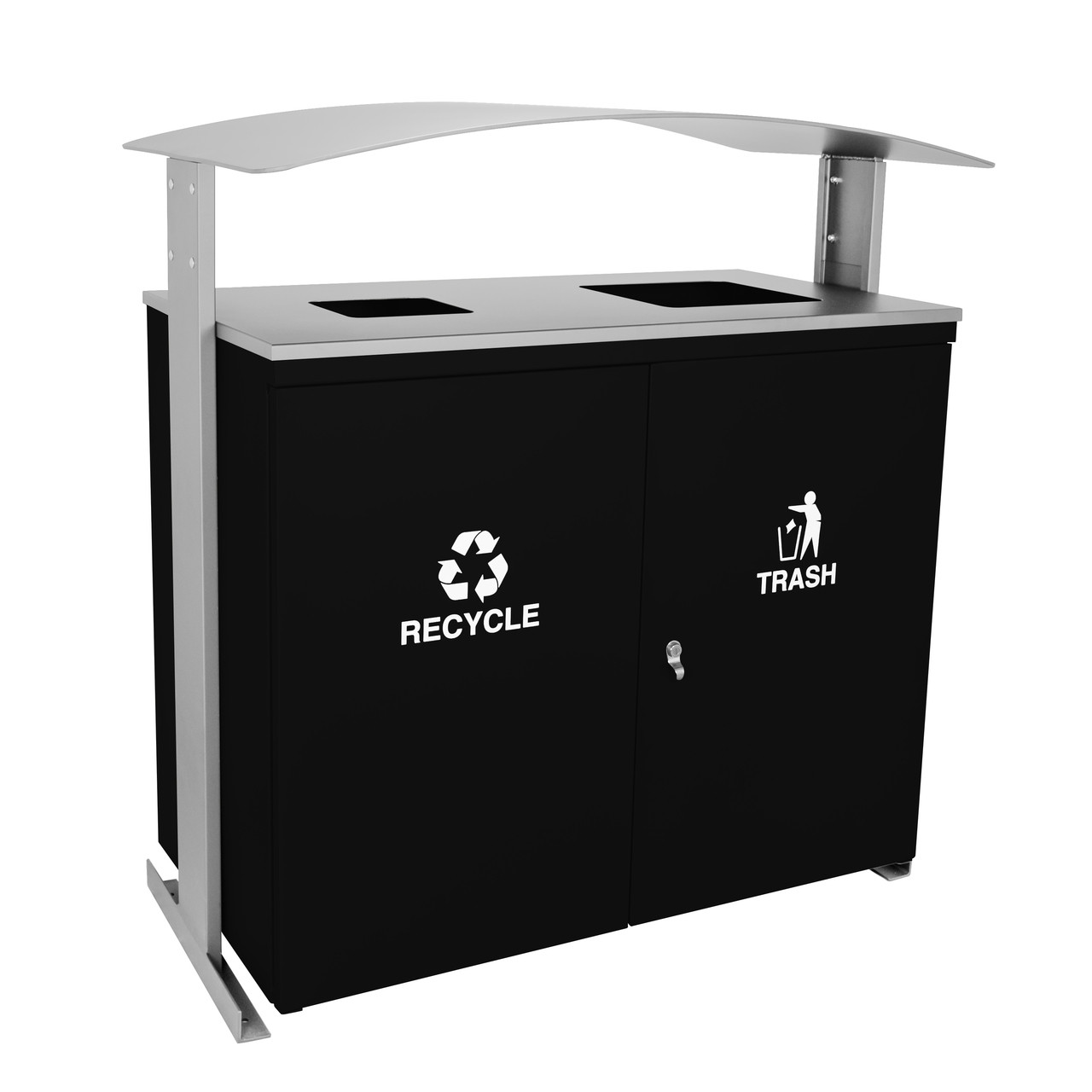 90 Gallon Ellipse Large Outdoor Dual Trash/Recycle Bin RGU3645
