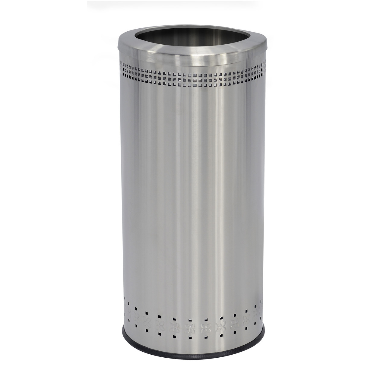 Commercial Zone 25 Gallon Open Top Trash Can - Stainless Steel, Silver