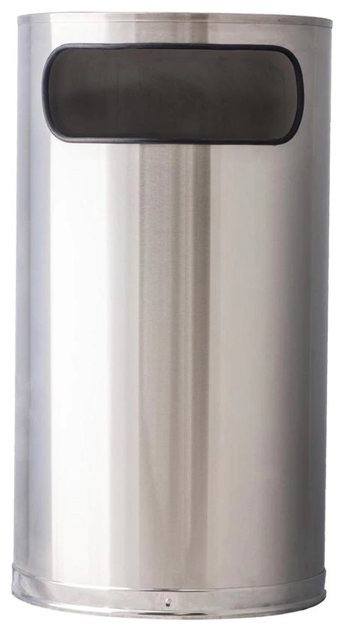 Witt Industries Designer Half Round Receptacle Stainless Steel