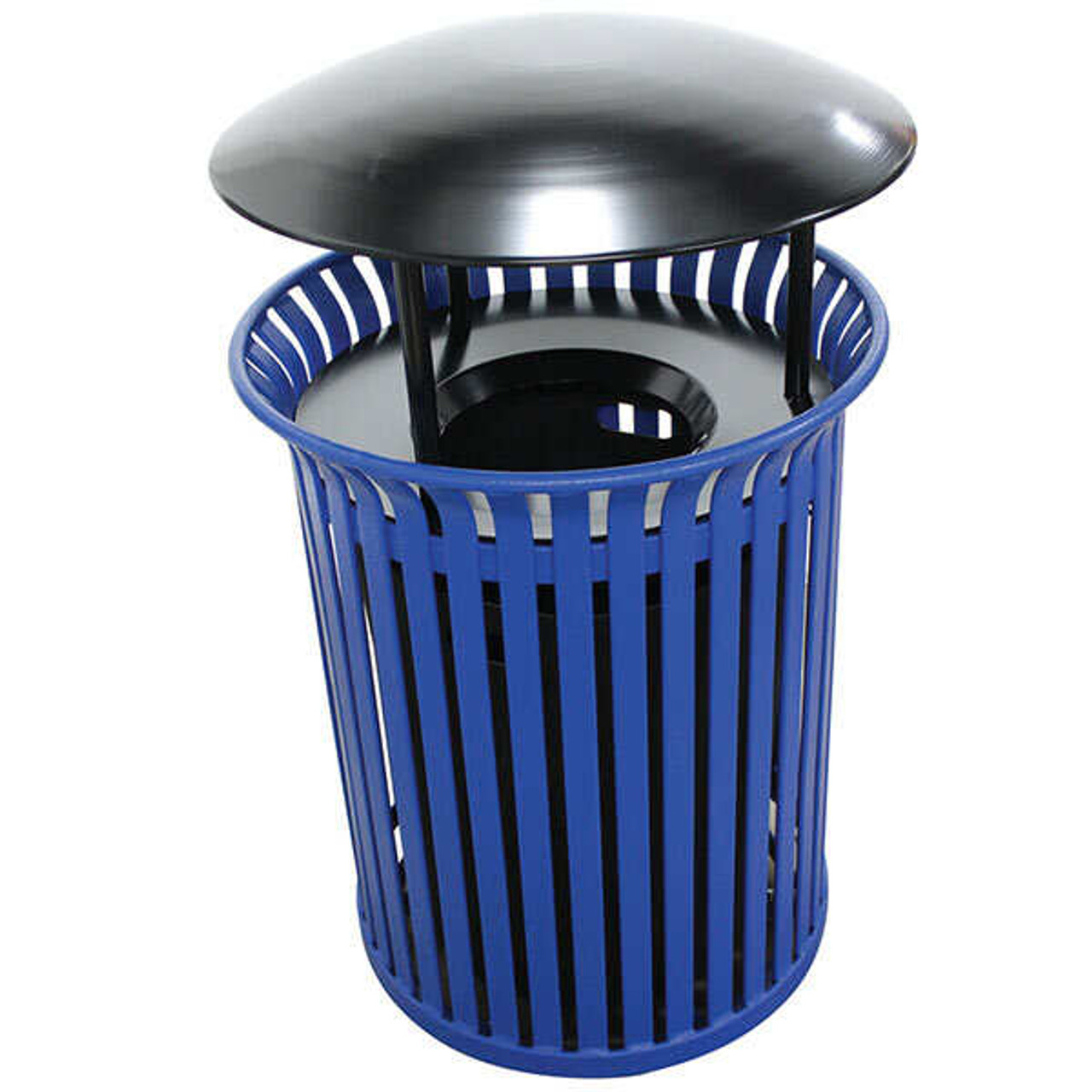 30 Gallon Steel Outdoor Covered Waste Receptacle MF3203