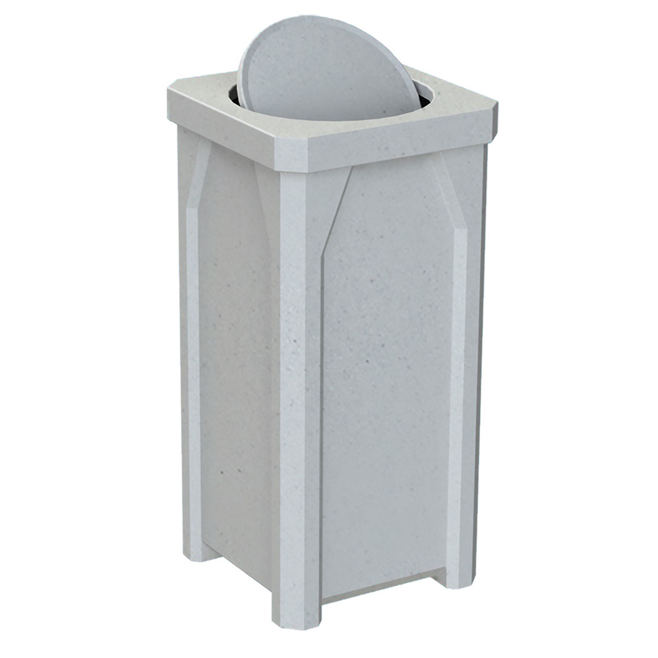 22 Gallon Swivel Lid Kolor Can Square Bathroom Trash Can S7901A-02 with  Liner (13 Colors)