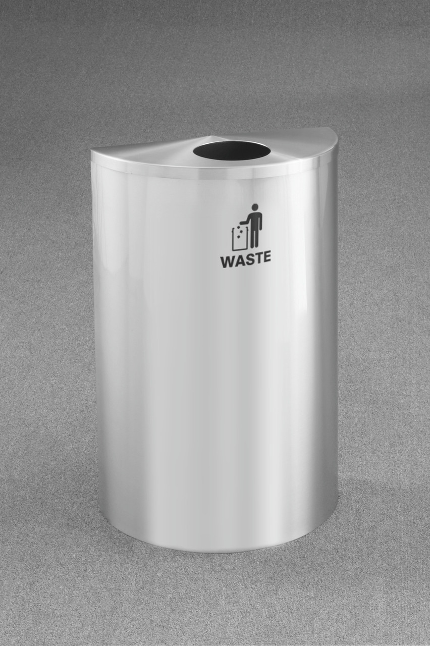 WASTE LOGO (International Tidy Man Waste Decal) Satin Aluminum