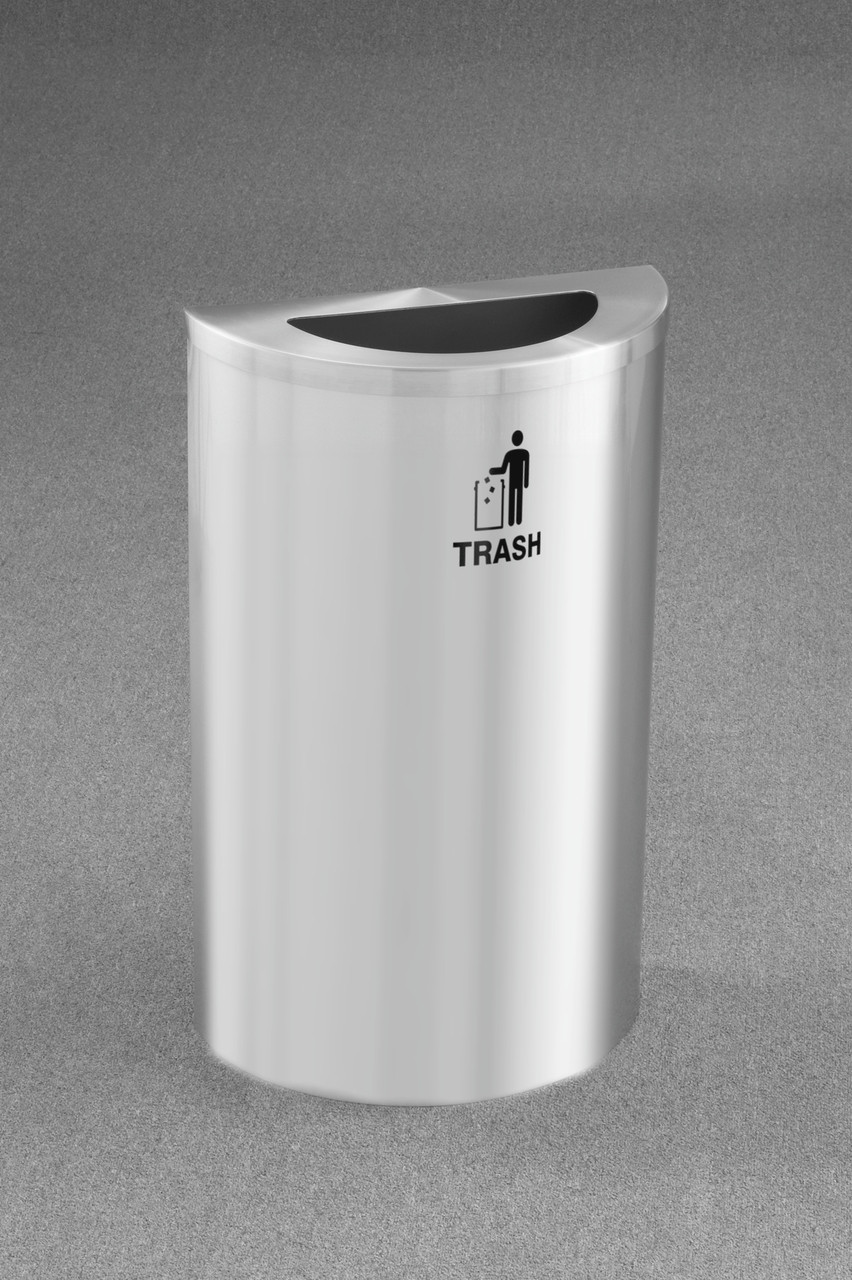 TRASH LOGO (International Tidy Man Trash Decal) Satin Aluminum