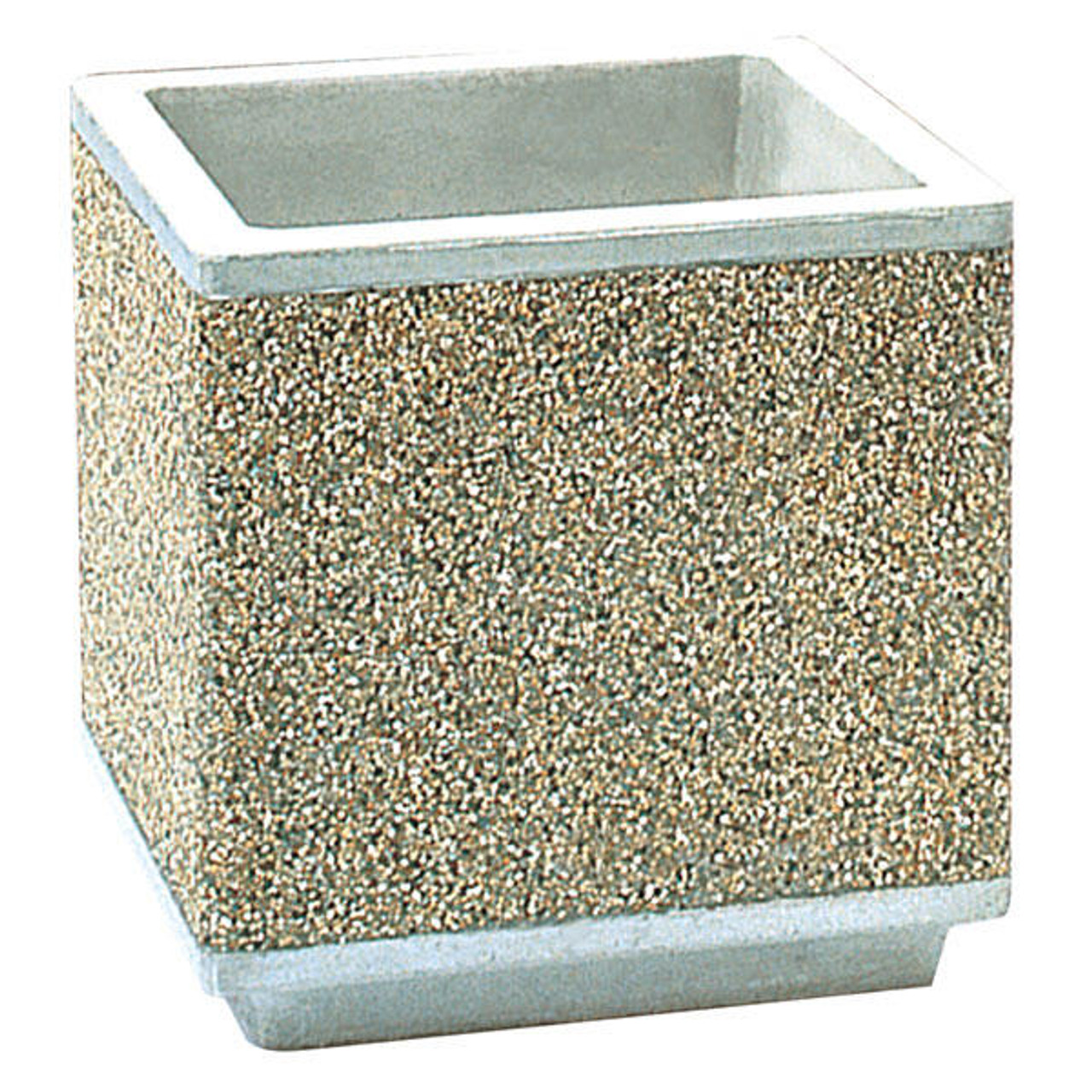 Outdoor Square Concrete Planter TF4190 Exposed Aggregate